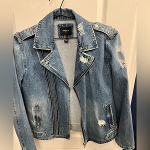 Mens Denim Moto Jean Jacket size M